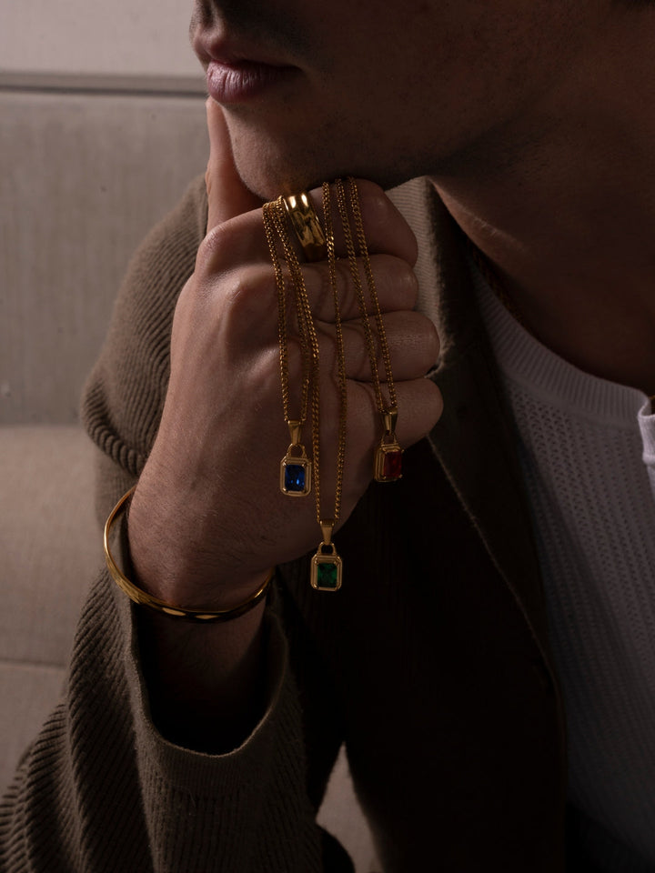 GREEN GEMSTONE CHAIN | 18K Gold
