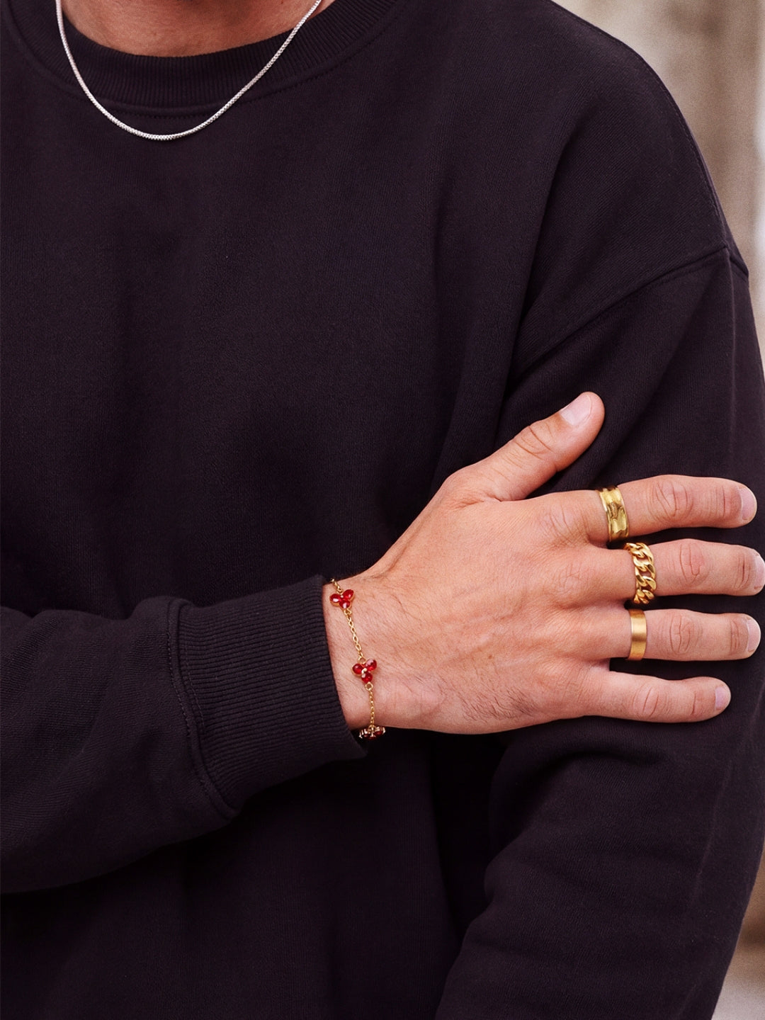 RED CLOVER BRACELET | 18K Gold