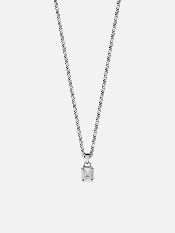 WHITE GEMSTONE CHAIN | Silver