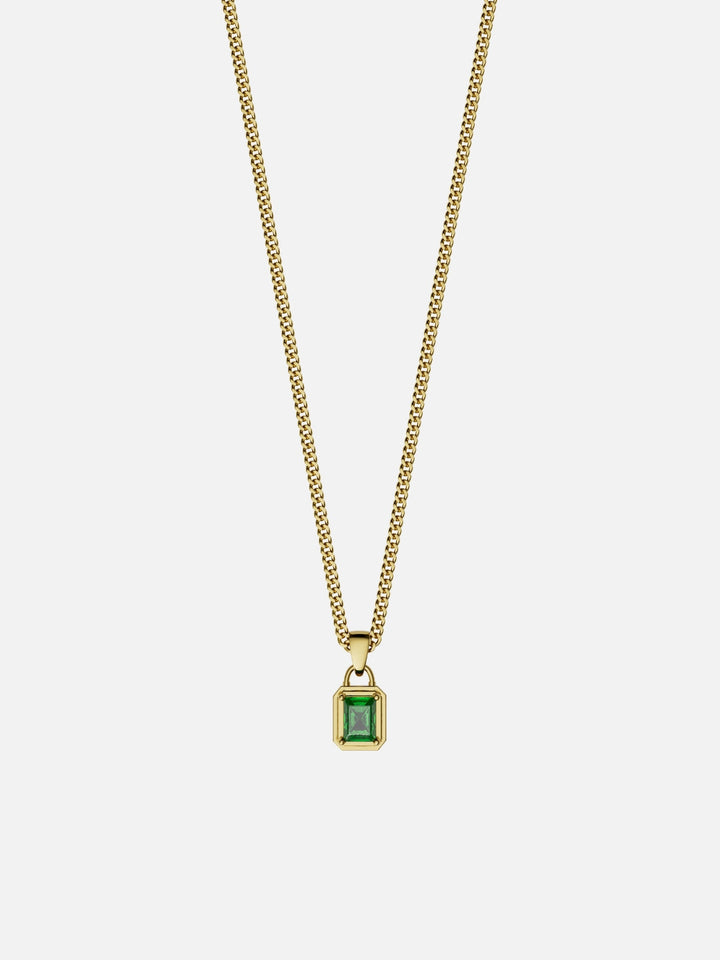 GREEN GEMSTONE CHAIN | 18K Gold