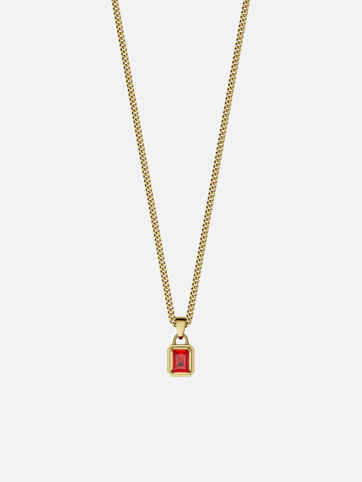 RED GEMSTONE CHAIN | 18K Gold