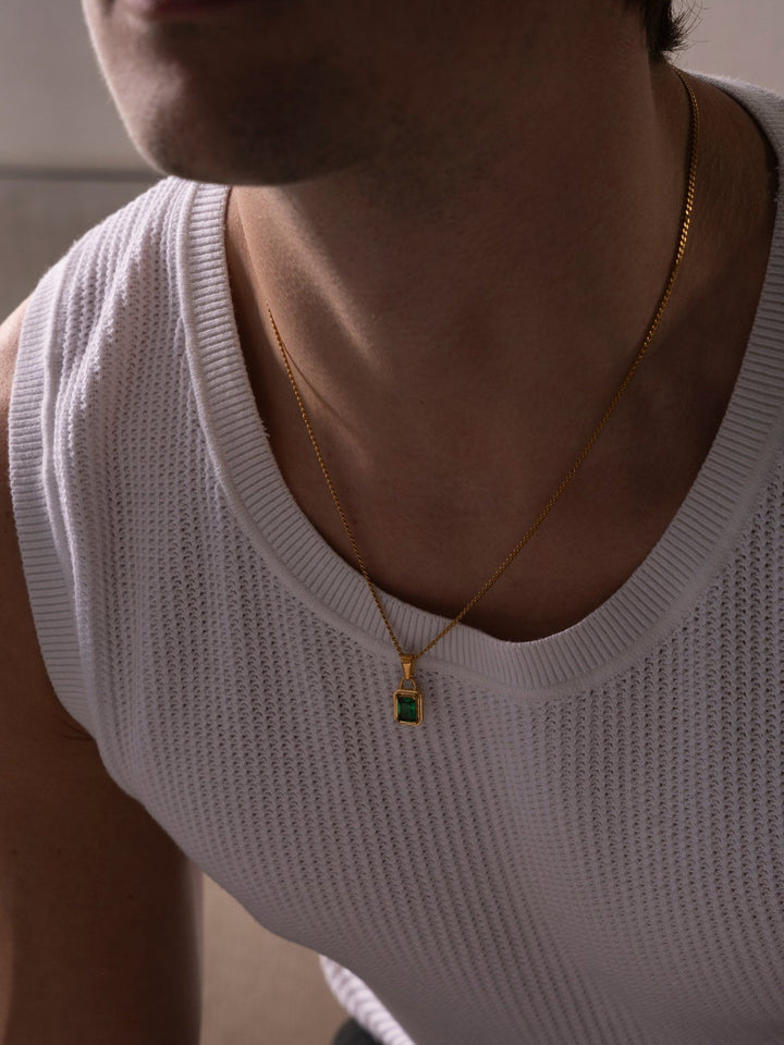 GREEN GEMSTONE CHAIN | 18K Gold